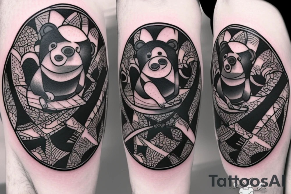 Bear on a unicycle tattoo idea