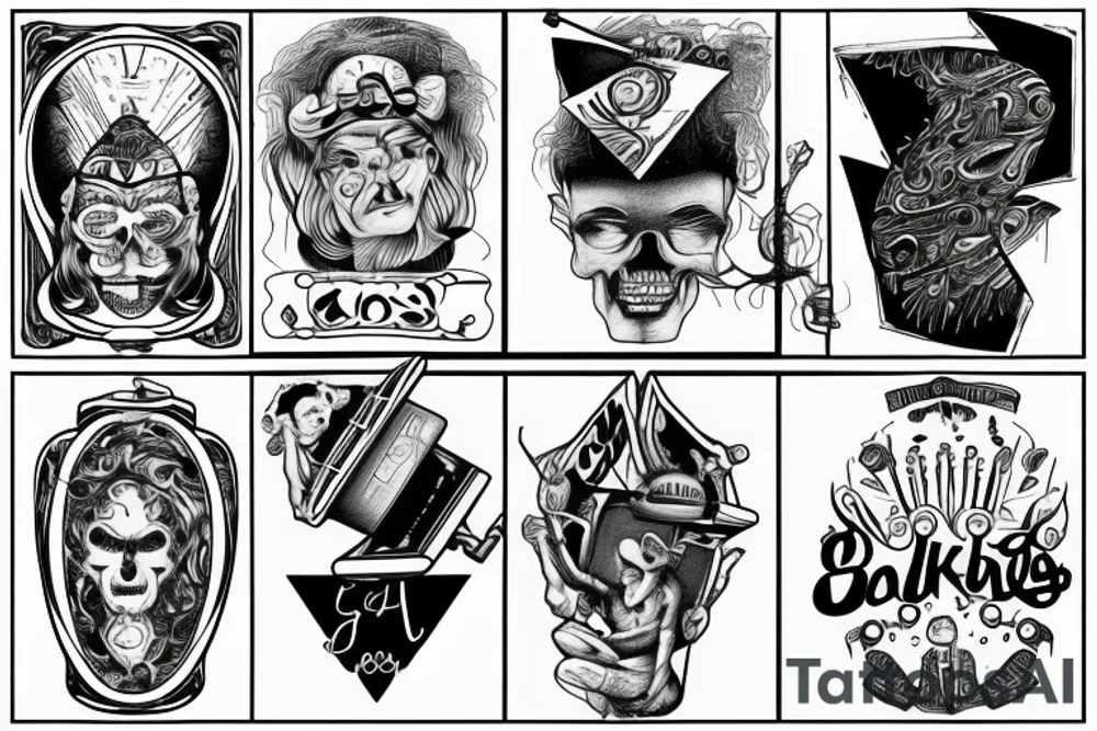 God on skateboarding tattoo idea