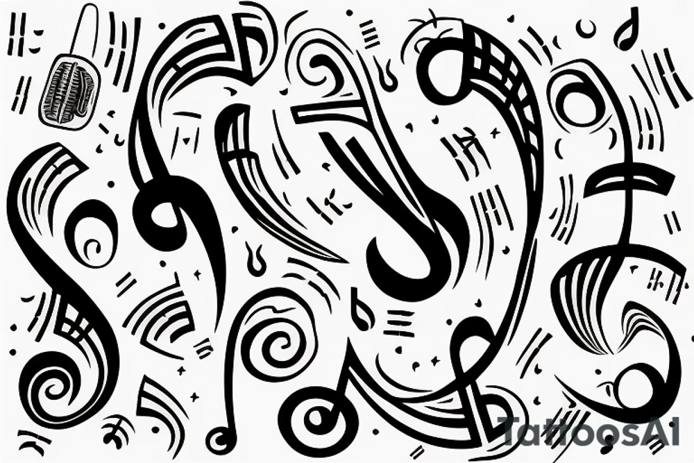 music note tattoo idea