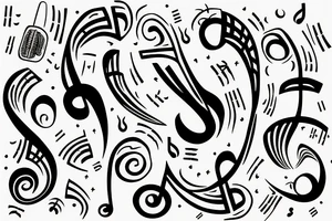 music note tattoo idea