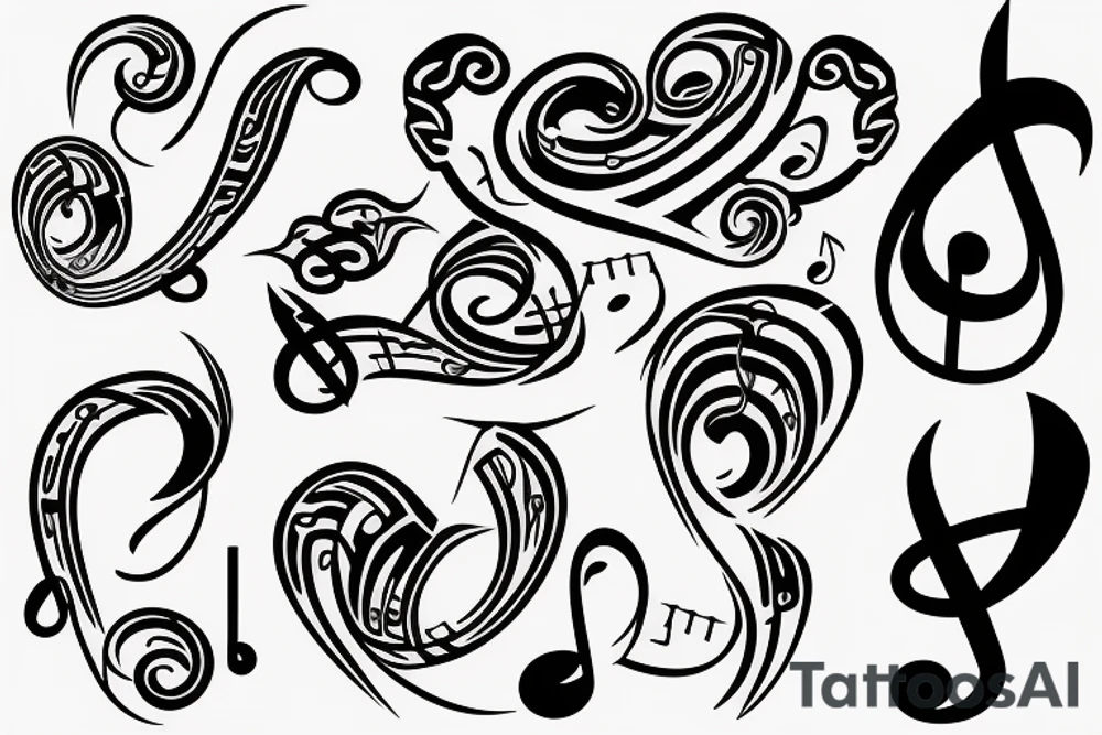 music note tattoo idea