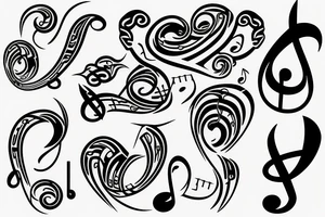 music note tattoo idea