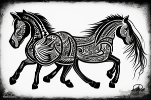 horse tattoo idea