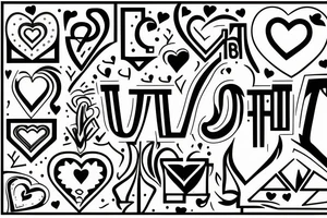 Heart with the words “fierité et joie” inside of it tattoo idea