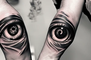 Eye with 1997 meshed with it tattoo idea