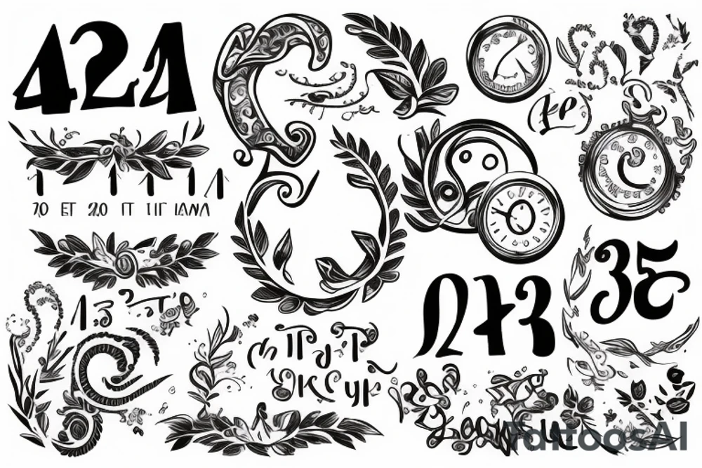 birth date tattoo idea