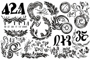 birth date tattoo idea
