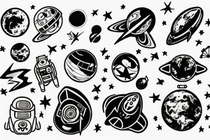 astronaut tattoo idea