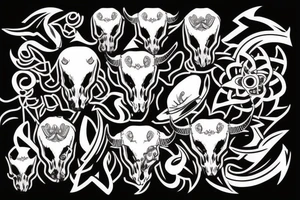 Bull skull tattoo idea