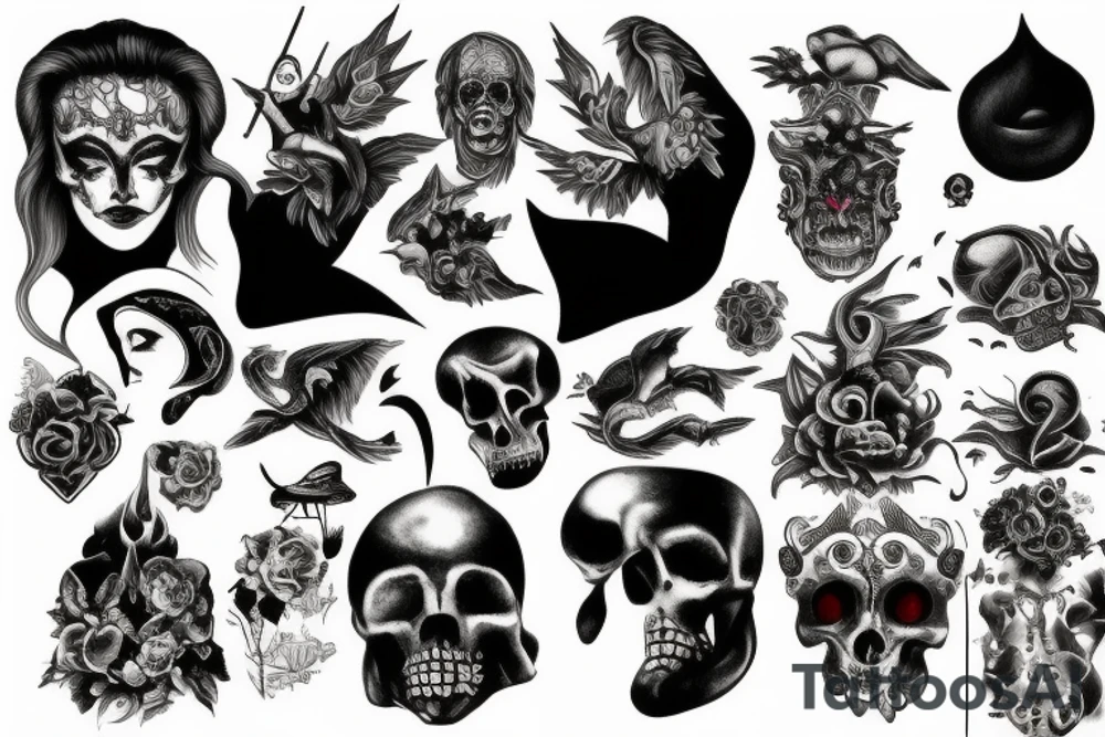 Heaven and hell tattoo idea