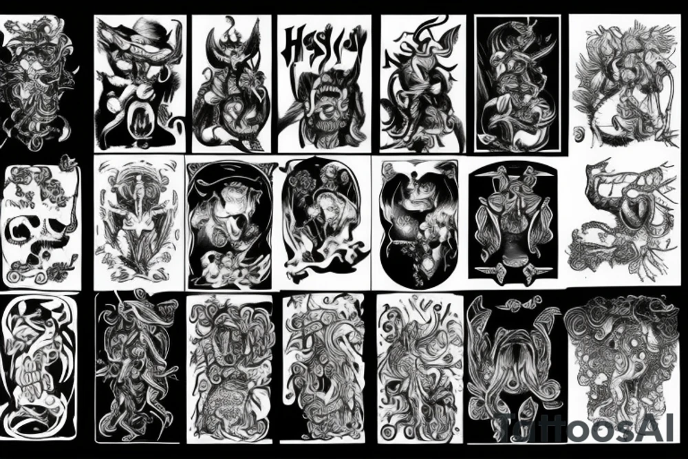 Heaven and hell tattoo idea