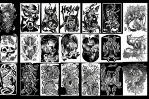 Heaven and hell tattoo idea