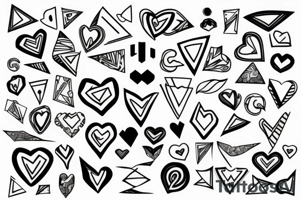 Heart with the letters f and e in it tattoo idea