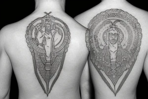 Roman-themed outlined tattoo tattoo idea