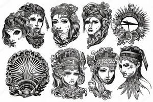 Roman empire outlined tattoo idea