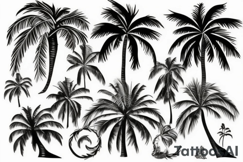 Palm tree tattoo idea