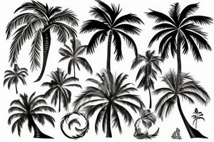 Palm tree tattoo idea