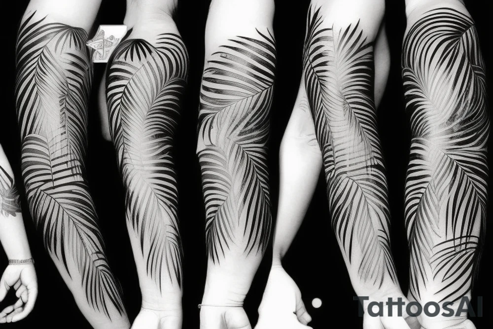 Palm tree tattoo idea