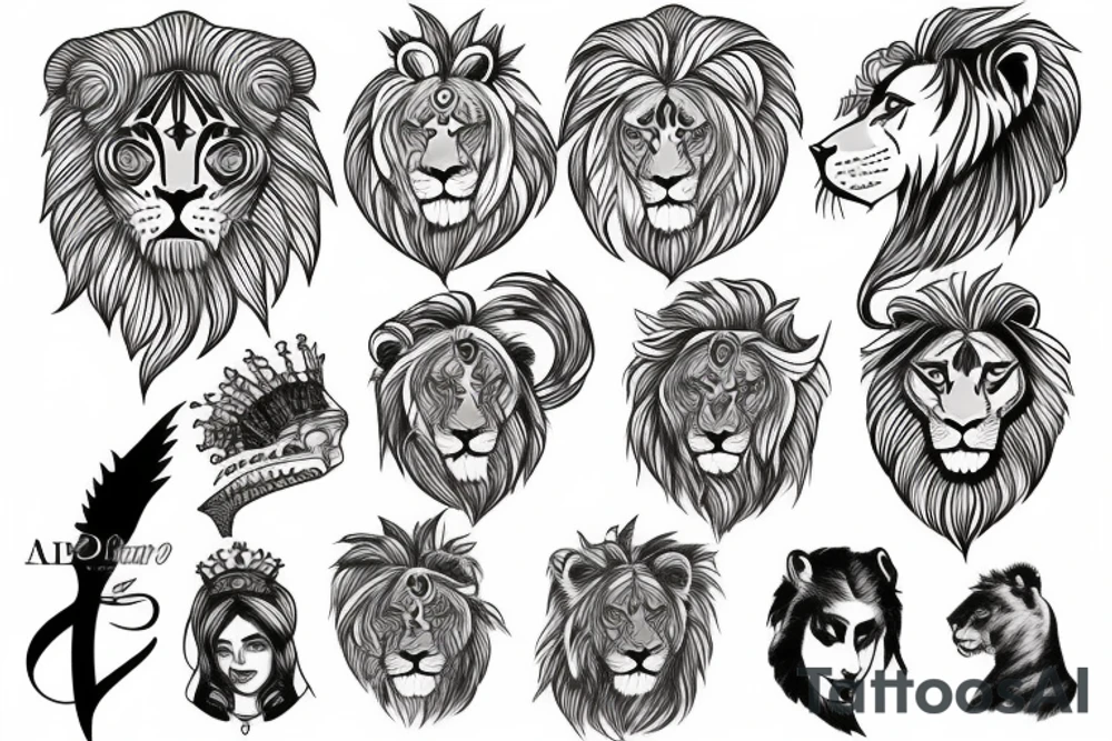 knight with a lion head tattoo idea