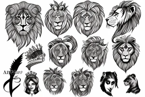 knight with a lion head tattoo idea