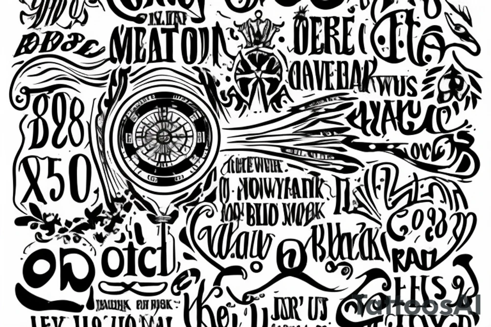 Cross tattoo using Matthew 6:33 and Romans 8:28. In cursive font. tattoo idea