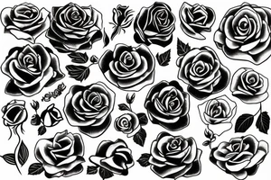 rose on a rock tattoo idea
