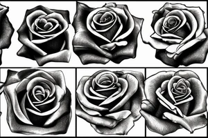 rose on a rock tattoo idea
