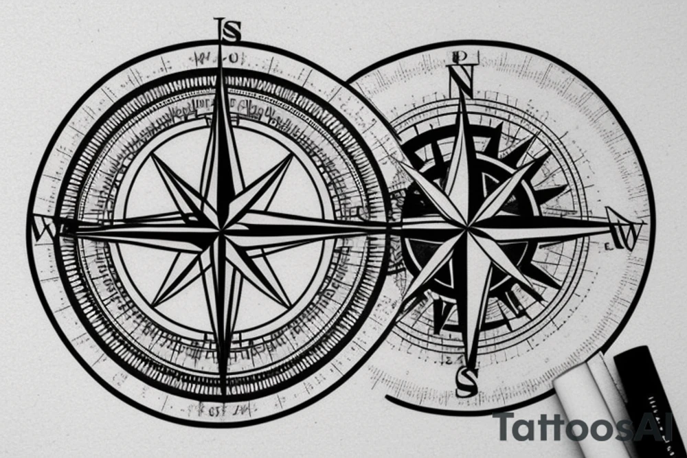 Compass with Cross as the dial. tattoo idea