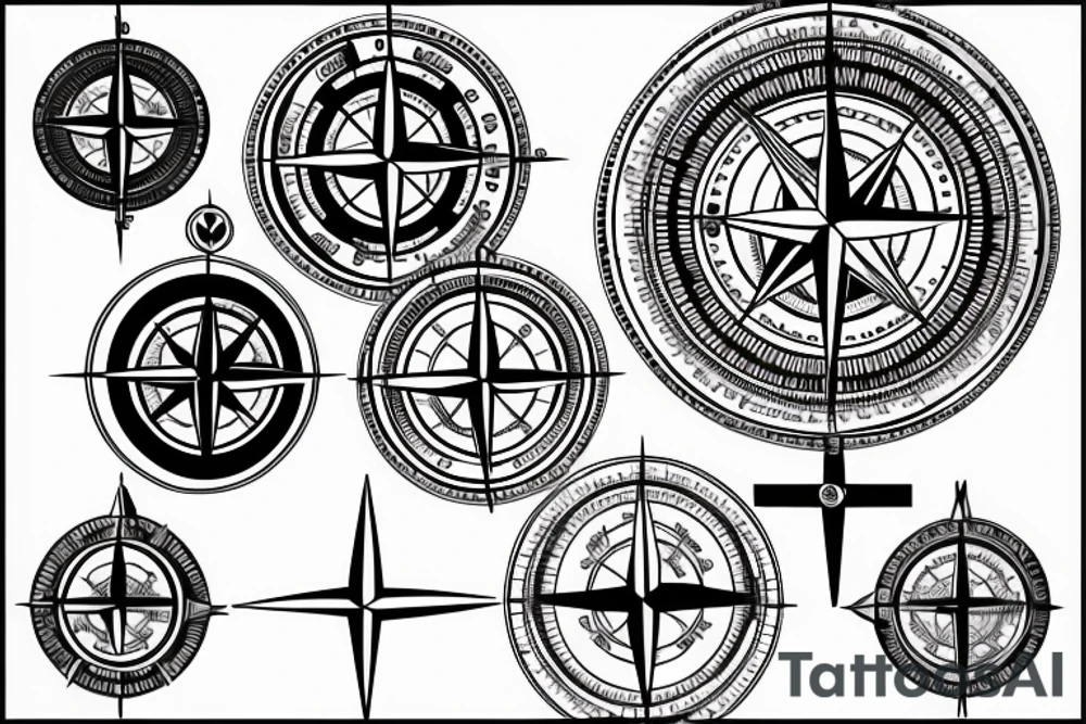 Compass with Cross as the dial. tattoo idea