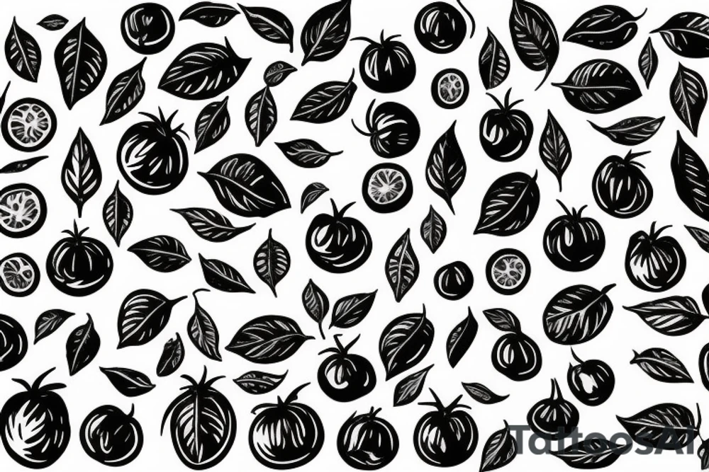 Tomato plant on a roof tattoo idea