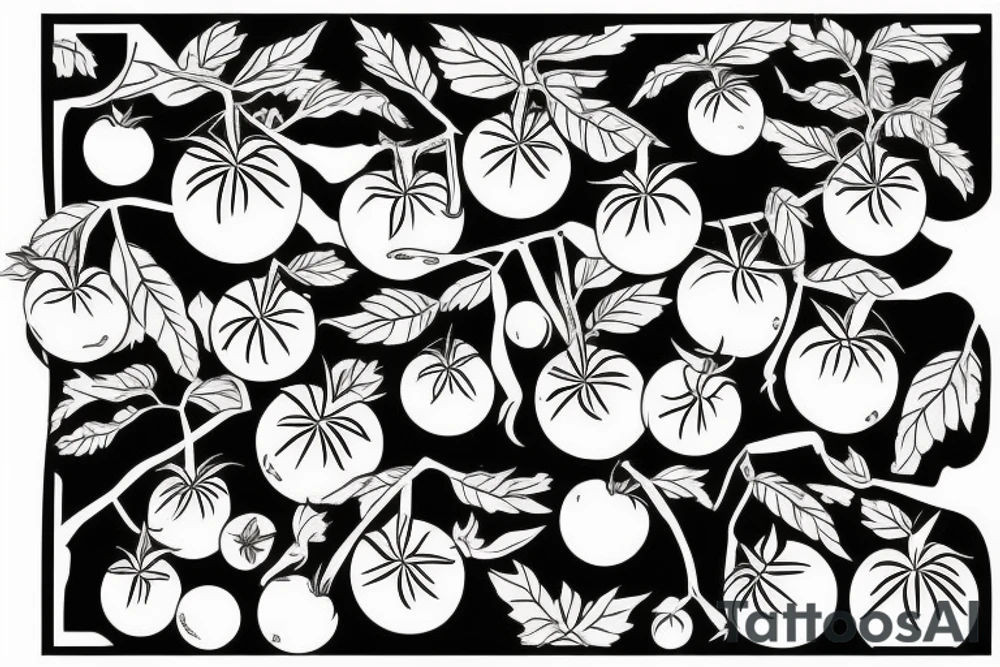 Tomato plant on a roof tattoo idea