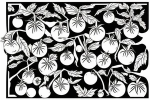 Tomato plant on a roof tattoo idea