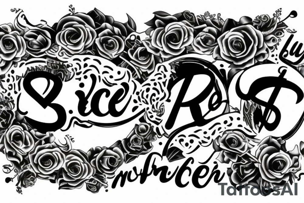 Text that says Rich forever tattoo idea