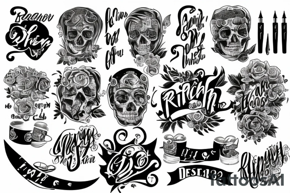 Text that says Rich forever tattoo idea