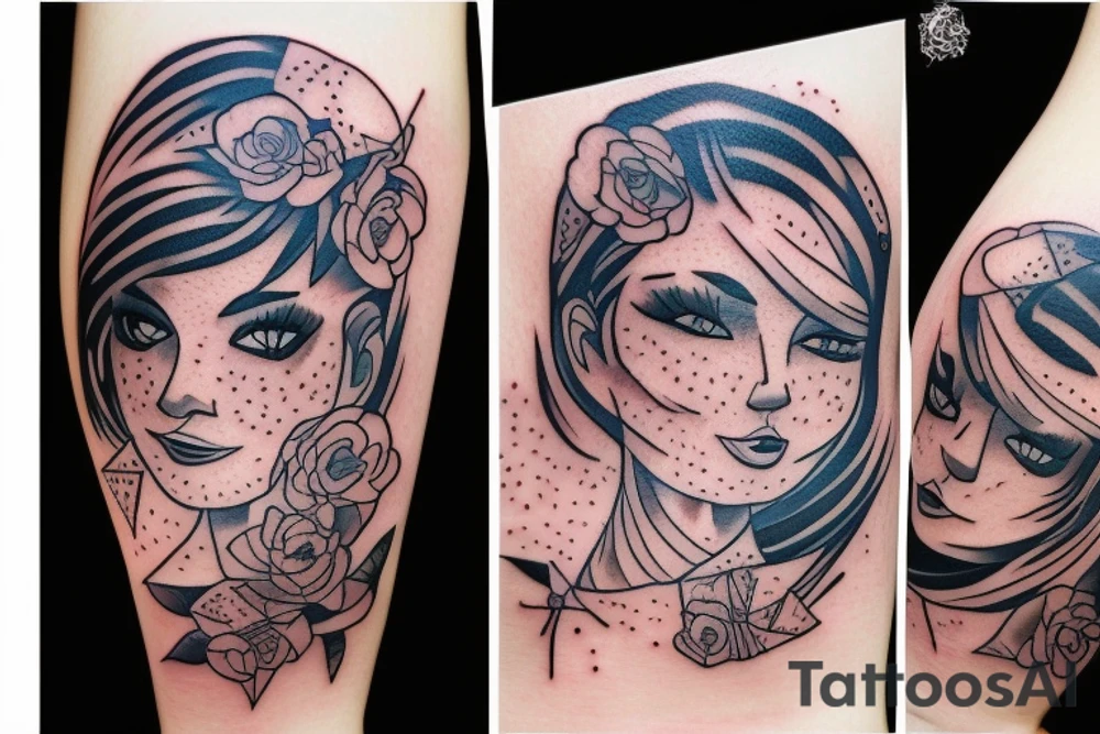 Girl in space tattoo idea