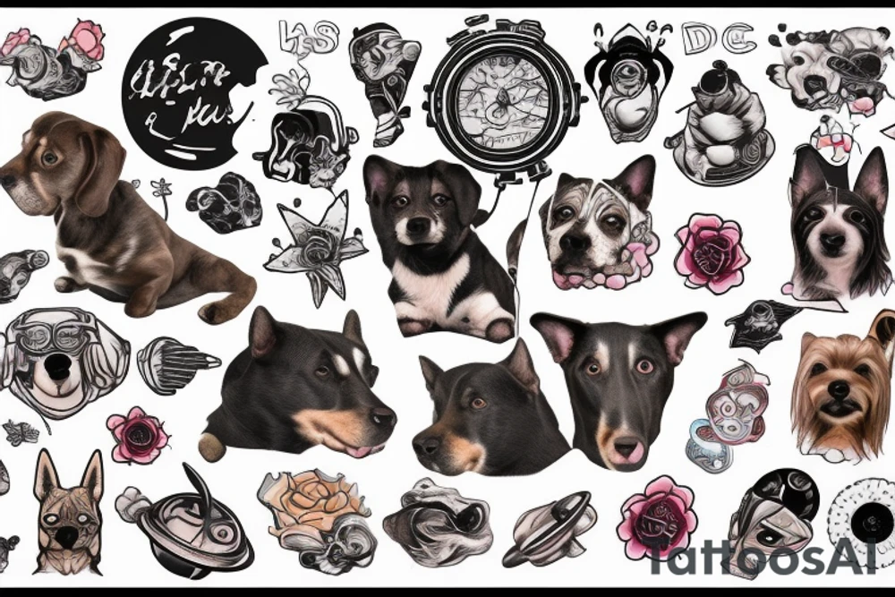 Dog in space tattoo idea