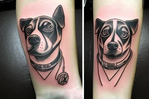 Dog in space tattoo idea