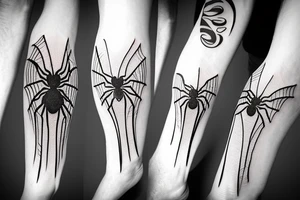 spider with shoes tattoo idea