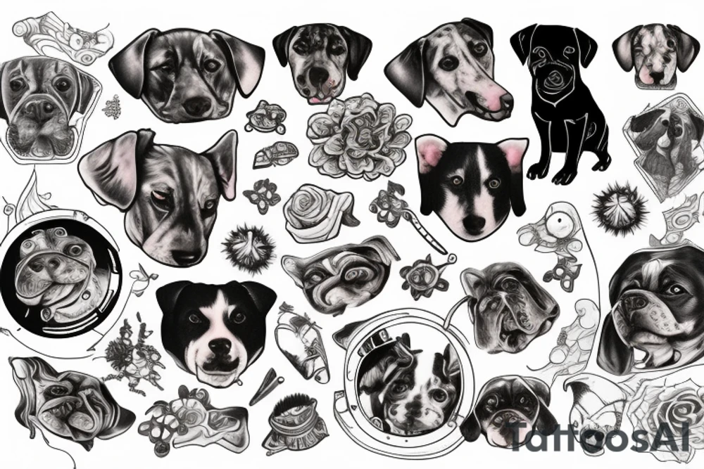 Dog in spaceship tattoo idea