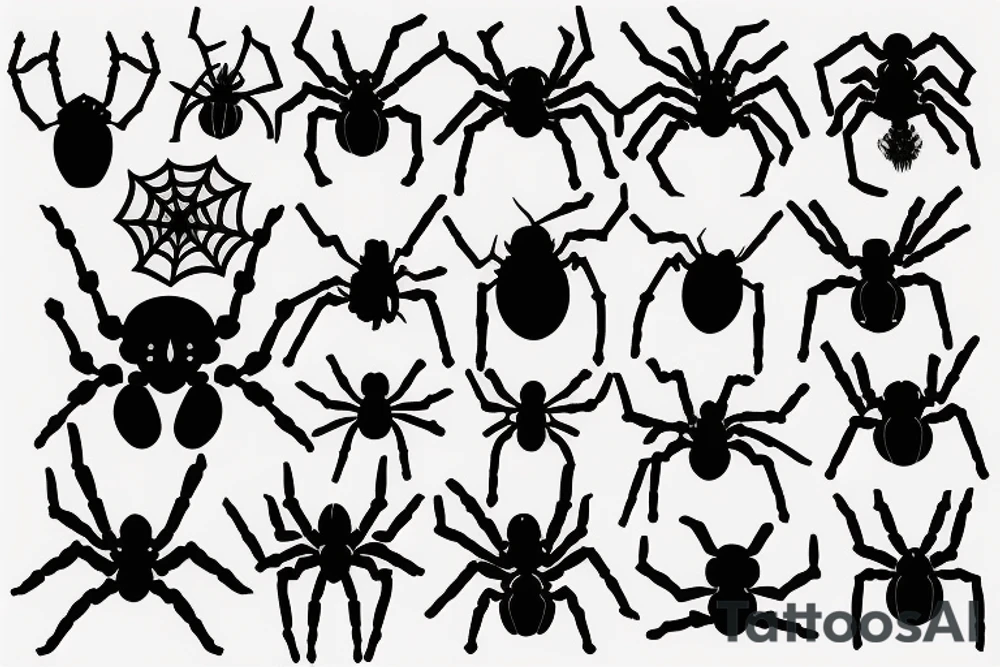 patchwork spider tattoo idea