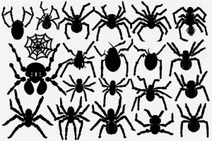 patchwork spider tattoo idea
