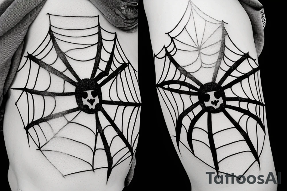 patchwork spider tattoo idea