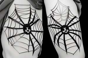 patchwork spider tattoo idea