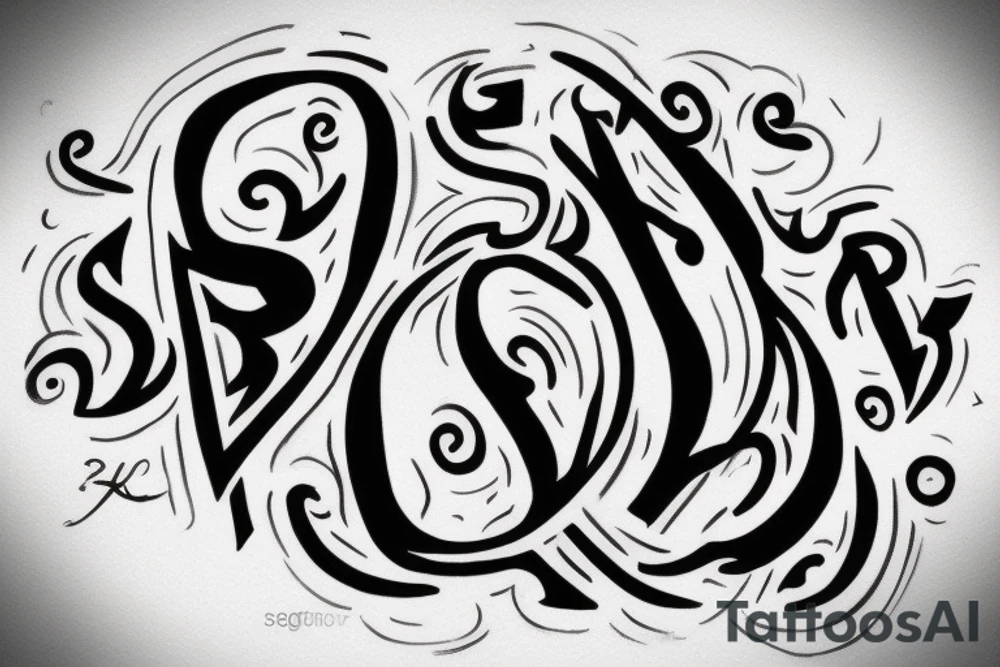 Two letters which is SS should be merge in one in together tattoo idea