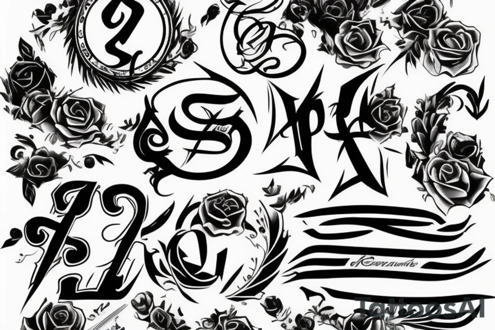 Two letters which is SS should be merge in one in together tattoo idea