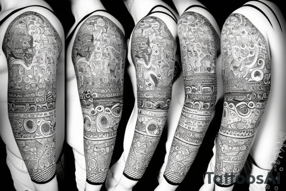 Cow folk art tattoo idea