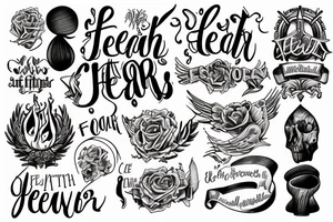 Faith over fear words tattoo idea