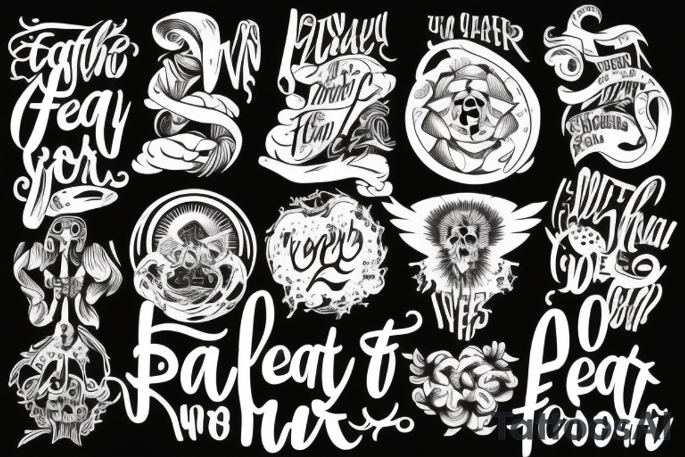 Faith over fear words tattoo idea