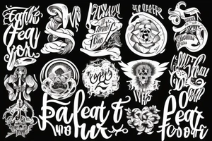 Faith over fear words tattoo idea