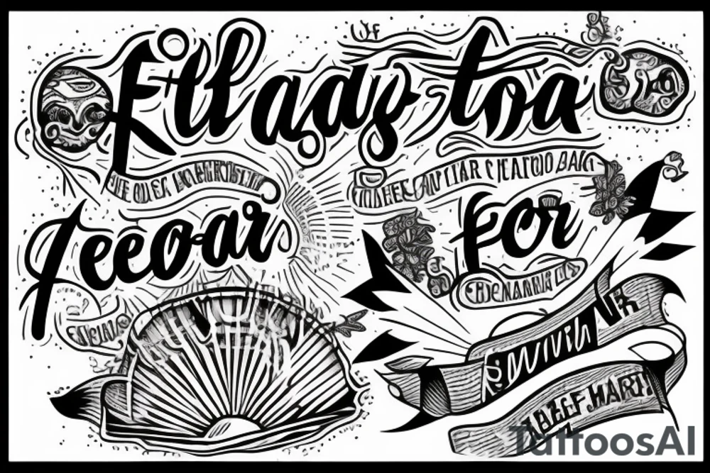Faith over fear words tattoo idea